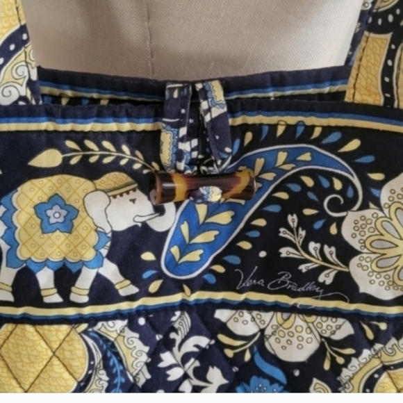 VERA BRADLEY Ellie Blue Elephant Abby Tote Shoulder Bag - Picture 7 of 8